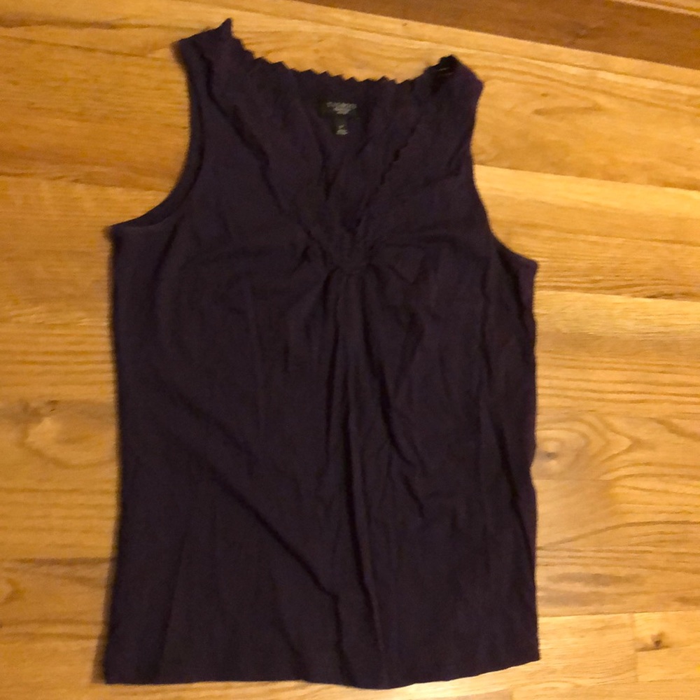Talbots plum v-neck tank top